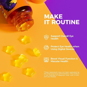 مكمل غذائي عشبي من اللوتين ومستخلص التوت الأزرق على شكل حلوى جيلاتينية لدعم صحة العين للبالغين، 60 حبة، 2 حبة يومياً - Product Image 5