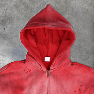 Ensemble sweat à capuche et pantalon de survêtement pour homme en tissu éponge épais, fermeture éclair, tissu respirant écologique, poche, vêtements de sport d'hiver - Product Image 3