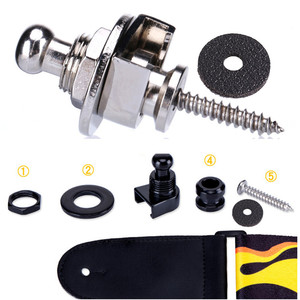 Pasadores de correa de guitarra eléctrica, botón de bloqueo, bloqueos de cinturón antideslizantes, clavos, instrumentos musicales, accesorios para piezas de bajo - Product Image 2