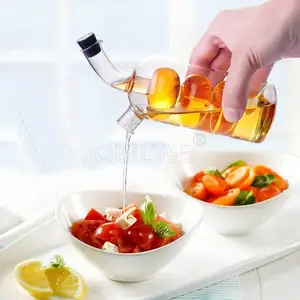 Dijual Botol Cruet Cuka Minyak Zaitun Kaca Borosilikat Tinggi Berbentuk Anggur Dekorasi Rumah Memasak Kualitas Tinggi