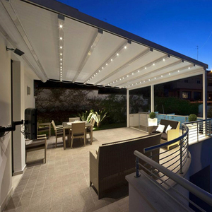 Pergola de jardin bioclimatique <span class=keywords><strong>sur</strong></span> <span class=keywords><strong>mesure</strong></span> avec réduction de 2 à 20 %, auvent rétractable en aluminium, gazebo, auvent métallique - Product Image 2