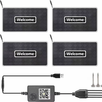 SHUNTOUR Lampe d'ambiance intérieure de voiture RGB étanche 2-en-1 4-en-1 en acrylique pour plancher/podest avec contrôle par application, logo personnalisé, 12V