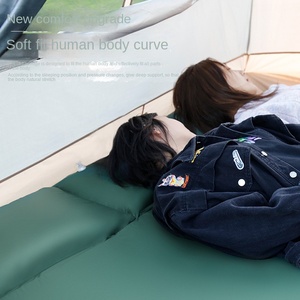 Outdoor Picnic Camping Moisture-Proof Spliceable 3-4 People Automatic Inflatable Sleeping Mat Polyester 3.5cm Thick - Product Image 3