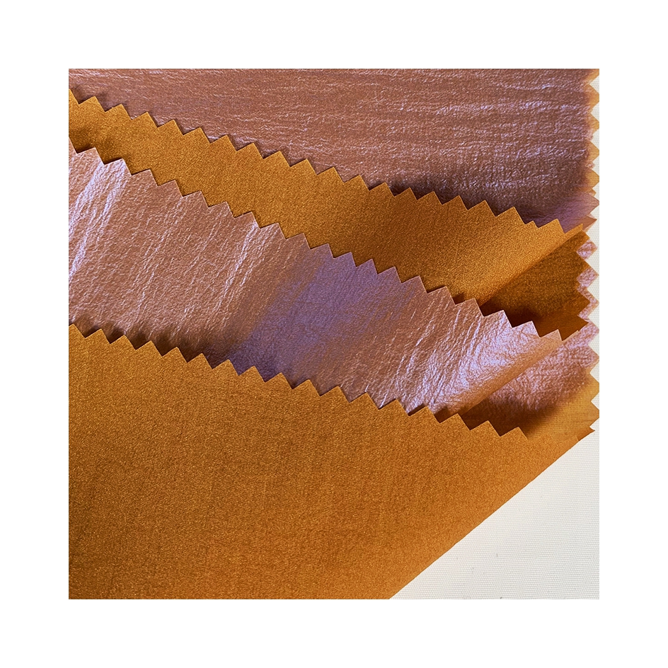 Модная одежда из нейлоновой тафты с желтой Золотой пленкой, по низкой цене