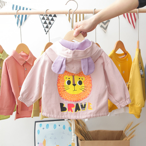 Fabricantes Chinos de Chaquetas de Otoño para Bebés, Ropa para Niñas, Abrigo con Estampado de León, Venta al por Mayor - Product Image 2