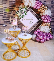 Ensemble élégant de supports à gâteaux de mariage pour table de desserts, décorations de mariage parfaites avec emballage en carton