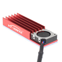 Radiateur de refroidissement XT-XINTE M.2 2280 SS D avec ventilateur 3 broches 20 mm DC5V/DC12V pour ordinateur de bureau pour NVME PCIE SATA