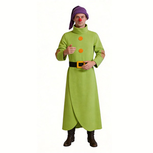 Costume de nain Disney Dopey, robe longue verte, tenue de cosplay unisexe pour adulte - Product Image 3