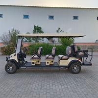 Voiturette de golf électrique chinoise 6 places avec batterie lithium-ion certifiée CE, autonomie 70-90 km, style buggy, à vendre