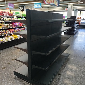 Estanterías de Supermercado Multiusos de Metal con Recubrimiento en Polvo, <span class=keywords><strong>Diseño</strong></span> Resistente/Leve, Blancas, de Doble/Un Solo Lado, Tipo Góndola para Exhibición en Tiendas - Product Image 3