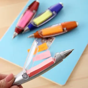 Multifunctional Promotional Ballpoint Pens Sticker Notes LED Light Lanyard Pen