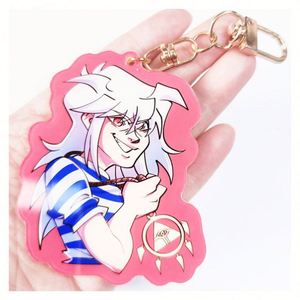 Llavero de acrílico ecológico con diseño de anime, regalo promocional, llavero de acrílico japonés personalizado, dijes de plástico, troquelado e impresión. - Product Image 2