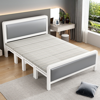 Lit double pliant moderne maison stockage portable simple dortoir étudiant location maison lit en fer pour hôtel et villa