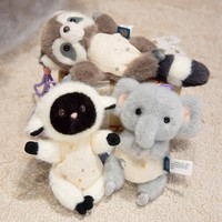Porte-clés pendentif personnalisé en peluche PP coton, motifs animaux adorables (pingouin, panda), pour jouet de grue de réfrigérateur
