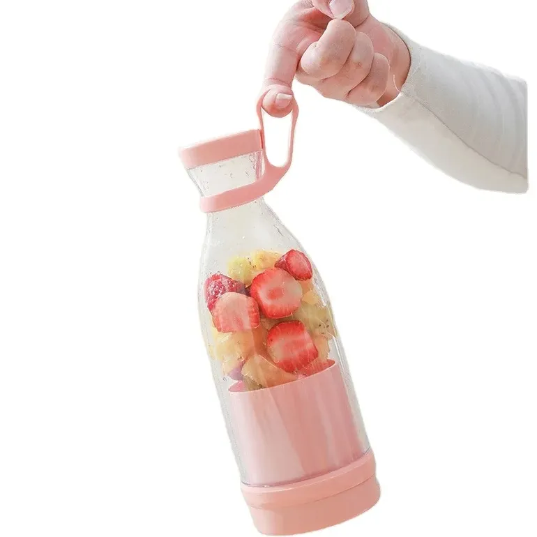 Individuelles Logo frischer Saft tragbarer Mixer und Mini-Blumenträger für Smoothie Milchshake Mischflasche Blander Licuadora tragbarer Entsafter