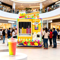 Máquina Expendedora Inteligente de Smoothies Comerciales con Compartimentos de Almacenamiento de Materia Prima