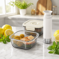 Ensemble de contenants de stockage sous vide pour la cuisine, pour l'organisation et le stockage des aliments secs, des céréales et des produits ménagers dans le garde-manger