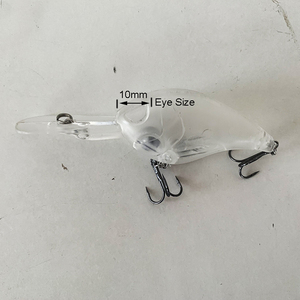 LVDE 10cm 15g unbemalte Kurbel köder Transparent Clear Blank Großer quadratischer Kurbel köder zum Bassa ngeln - Product Image 4