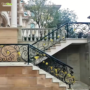 <strong>Outdoor</strong> Cast Iron Balustrades <strong>Handrails</strong> for Staircase - Product Image 1