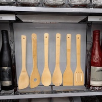 Lot de 6 mini-cuillères en bambou Maisons, économiques, pour la cuisine (miel, thé, café, sucre, sel et huile), lavage à la main uniquement