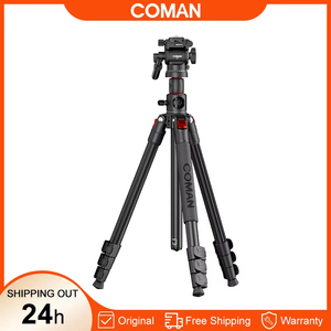 Trípode de Aluminio para Cámara DSLR/Sin Espejo, <span class=keywords><strong>COMAN</strong></span> KX3939MINI V1 181cm 5kg con Cabezal Fluido y Columna Central Horizontal - Product Image 1