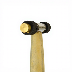 Marteau avec tête en laiton remplaçable et en fibre de nylon pour outils de travail des métaux et de bijoux - Product Image 1