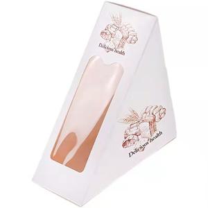 กล่องใส่แซนวิชแบบย่อยสลายได้นำออกได้กล่องใส่แซนวิชชีสย่างสามเหลี่ยมแบบมีหน้าต่าง - Product Image 3