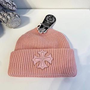 Maßgeschneiderte Modische Herbst Winter Strickmütze Modisches Kreuzstickerei Lederlogo Unisex Warme Beanie Damen Herren - Product Image 5