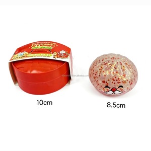 Squishy Steam Bunz 8.5cm Christmas Glitter Gel Dumpling TPR Squishy Toy Simulation Food Stress Relief <b>Fidget</b> Ball Gift for Kids - Product Image 4