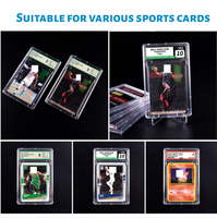 Support de cartes gradées en acrylique transparent personnalisé 35PT avec emplacement pour étiquette, compatible avec les cartes gradées Pokémon CGC/BGS, étui de protection pour cartes.