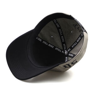 Dos tonos 5 paneles 100% algodón personalizado ajustable profundo un marco gorras de béisbol sombreros - Product Image 2