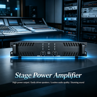 Amplificateur de puissance stéréo professionnel 2U/panneau en aluminium pour équipement audio de bar, de salle de concert et de fête