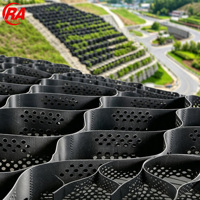 Противоскользящая текстурированная геосетка из HDPE, толщина 1,0 мм, высота ячейки 150 мм, для стабилизации берегов рек, предотвращения эрозии, изготовление на заказ