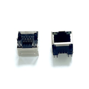 หัวต่ออีเธอร์เน็ต Rj45 แบบ 8p8c ติดตั้งบนแผง 1 พอร์ต พร้อมไฟ LED สำหรับซ็อกเก็ตเครือข่าย - Product Image 1