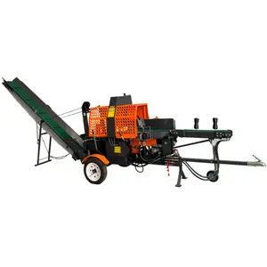 Automatic Saw Firewood Processor / Log Splitter With Saw And Splitting Processing Machines