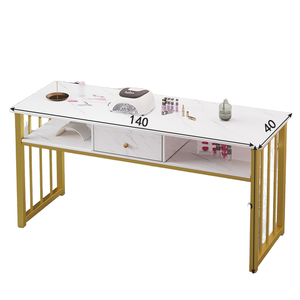 <span class=keywords><strong>Mesa</strong></span> de <span class=keywords><strong>Manicura</strong></span> Moderna de Alta Gama en Oferta, Alta Calidad con Cajones, Color Claro, Venta Directa de Fábrica para Salón de Uñas - Product Image 4