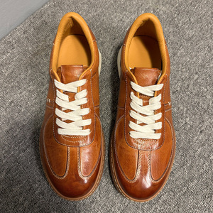 Zapatillas Deportivas de Piel Lavada Marrón para Hombre, Calzado Casual con Cordones, Cómodo y Ligero, Calzado Urbano, Zapatillas Deportivas para Mujer - Product Image 2