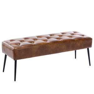 Modern Living Room Ottoman Bench Upholstered Bedroom Bench Footrest <b>Stool</b> Accent Bench for Entryway - Product Image 1