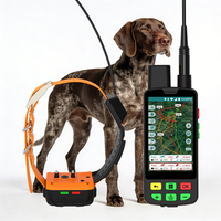 Traceur GPS professionnel pour chiens 15 km VHF + 4G Réseau double et système de surveillance de la posture et de la vitesse en temps réel pour