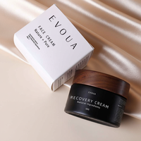 Pot cosmétique de luxe en verre dépoli de 50g, vide, pour lotion corporelle et gommage, avec logo gravé, couvercle en bambou, pots en verre mat de 30g et 100g avec boîte tiroir