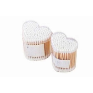Coton-tiges personnalisés en gros, directement de l'usine, avec boîte en plastique 'Love' pour maquillage et usage domestique - Product Image 1