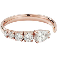 Schmuckhersteller 10K/14K/18K Gold VVS Labor-Diamant Birnenförmiger Hochzeits-Verlobungsring Maßgefertigter Schmuck