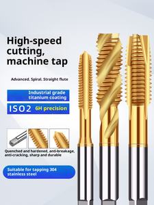 ماكينة تيتانيوم عميقة الصنبور بفتحة لولبية ذات أخدود شرقي مستقيم ، التنصت على الأسلاك المحتوية على الكوبالت ، فولاذ مقاوم للصدأ خاص - Product Image 3