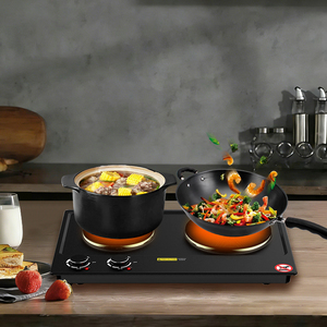 Yeni Tasarım Patentli Ürün Taşınabilir Elektrikli 2 Ocaklı Ocak Çevre Dostu Paslanmaz Çelik Ayarlanabilir Sıcaklık 2500W OEM - Product Image 3