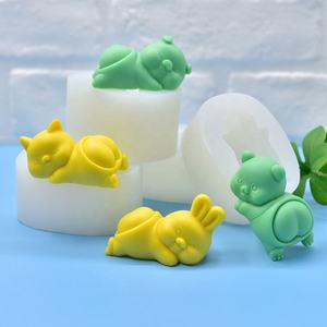 แม่พิมพ์ซิลิโคนเกรดอาหาร รูปแมว กระต่าย สำหรับทำพุดดิ้ง นมเยลลี่ เค้ก - Product Image 5