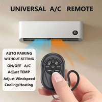 Télécommande universelle pour climatiseur domestique, sangle de transport, réglage du code fixe, Air Mouse, 4 boutons, infrarouge, portée de 10m, silicone