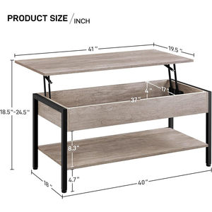 Cross-border floor-standing living room sofa side <b>table</b>, creative bedside <b>table</b>, multi-functional height-<b>adjustable</b> storage - Product Image 3