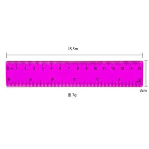 Plastic Transparent Colored for <b>Drawing</b> Drafting <b>Office</b> and Student Stationery Straight Ruler - Product Image 1