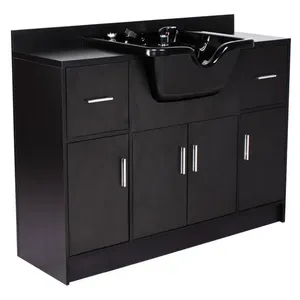 Armoire à shampooing rétro minimaliste, appareil de coiffure, serviette de <span class=keywords><strong>salon</strong></span>, double ouverture, rangement, armoire à shampooing SC001 - Product Image 1