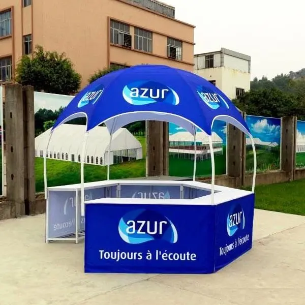 Toldo de mesa personalizado para publicidad, tienda de domo para exteriores, promoción de ventas